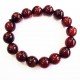 Bracelet agate marron 13 mm