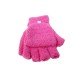 gants-mitaines 80% LAINE - Rose