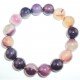 Bracelet agate multicolore en 12 mm