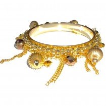 Bracelet métal doré à breloques