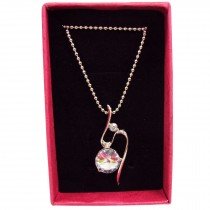 Pendentif cristal rond